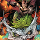 Wonder Woman, Batman, and Superman showing up to save the day in Dark Nights Metal # 6.
